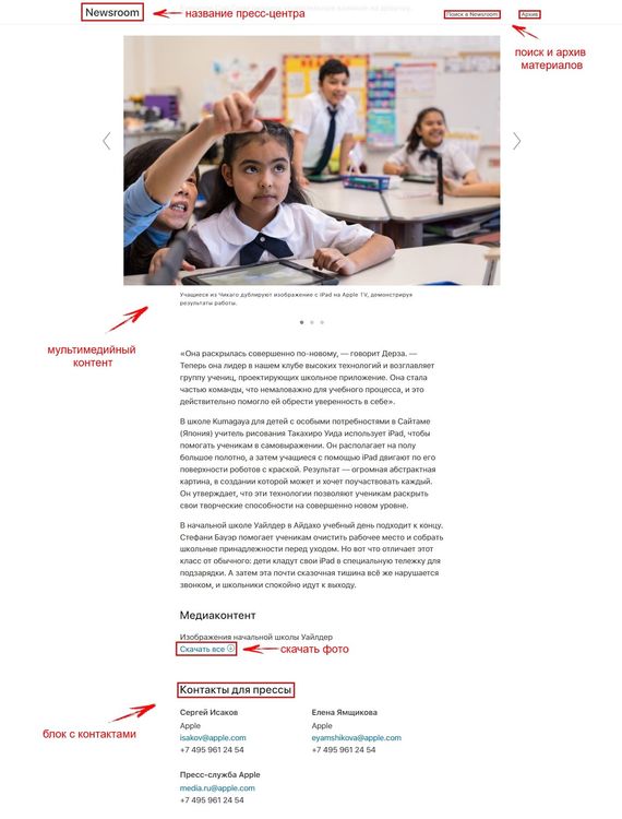 Пресс-центр Apple
